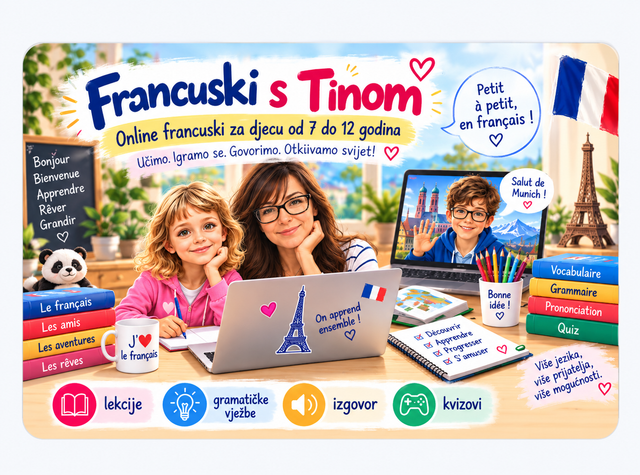 Francuski s Tinom - online kurs francuskog jezika za djecu 7-12